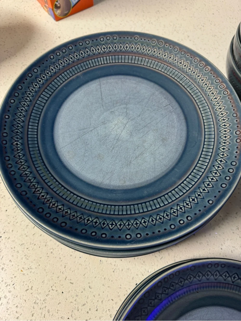 Threshold Kingfield Blue Stoneware 20pc Dinnerware Set